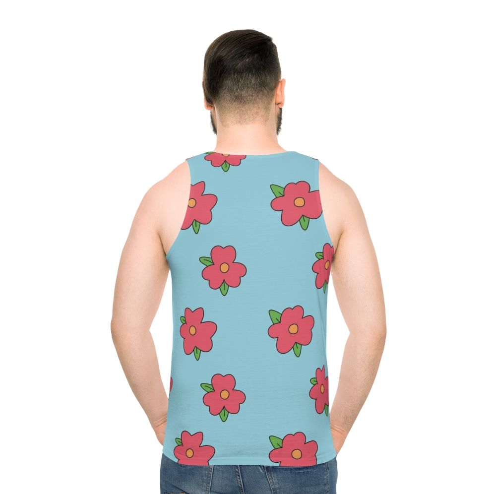 Unisex Floral Homer Simpson The Simpsons Tank Top - men back