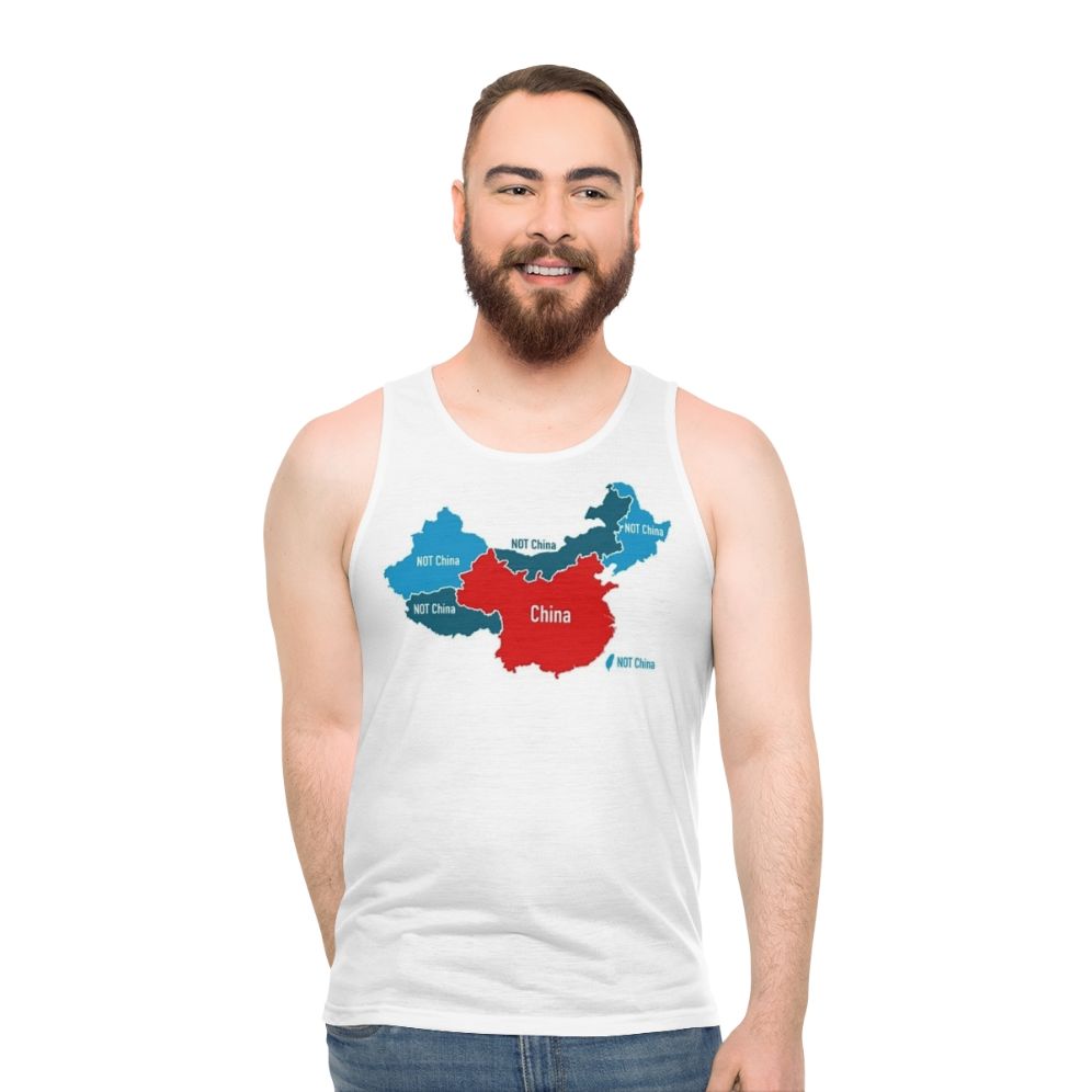 Unisex anti-CCP political statement tank top - men