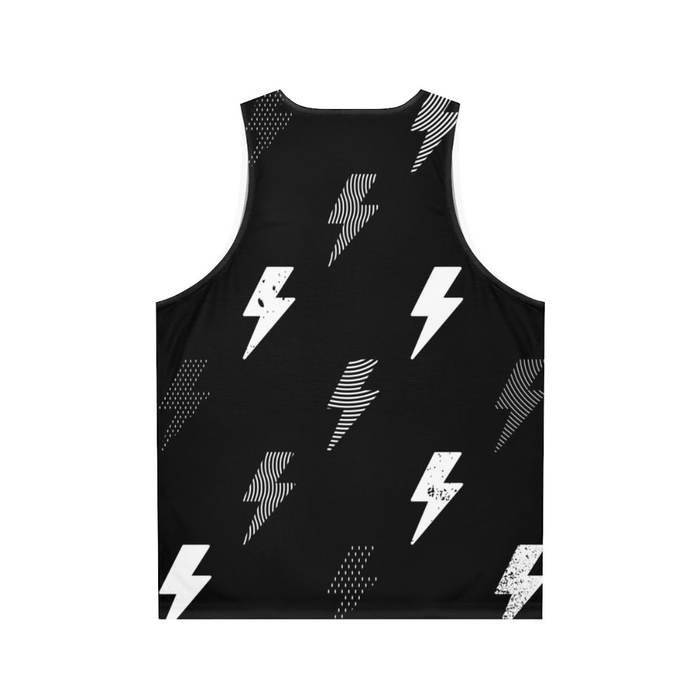 Unisex geometric thunder pattern tank top - Back