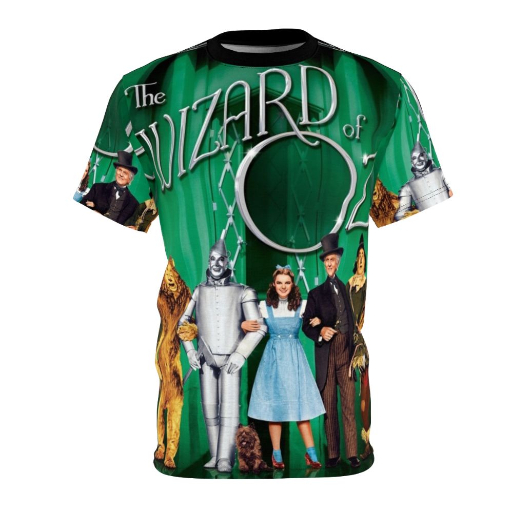 Wizard of Oz-inspired t-shirt featuring iconic characters and scenes from the beloved movie and musical