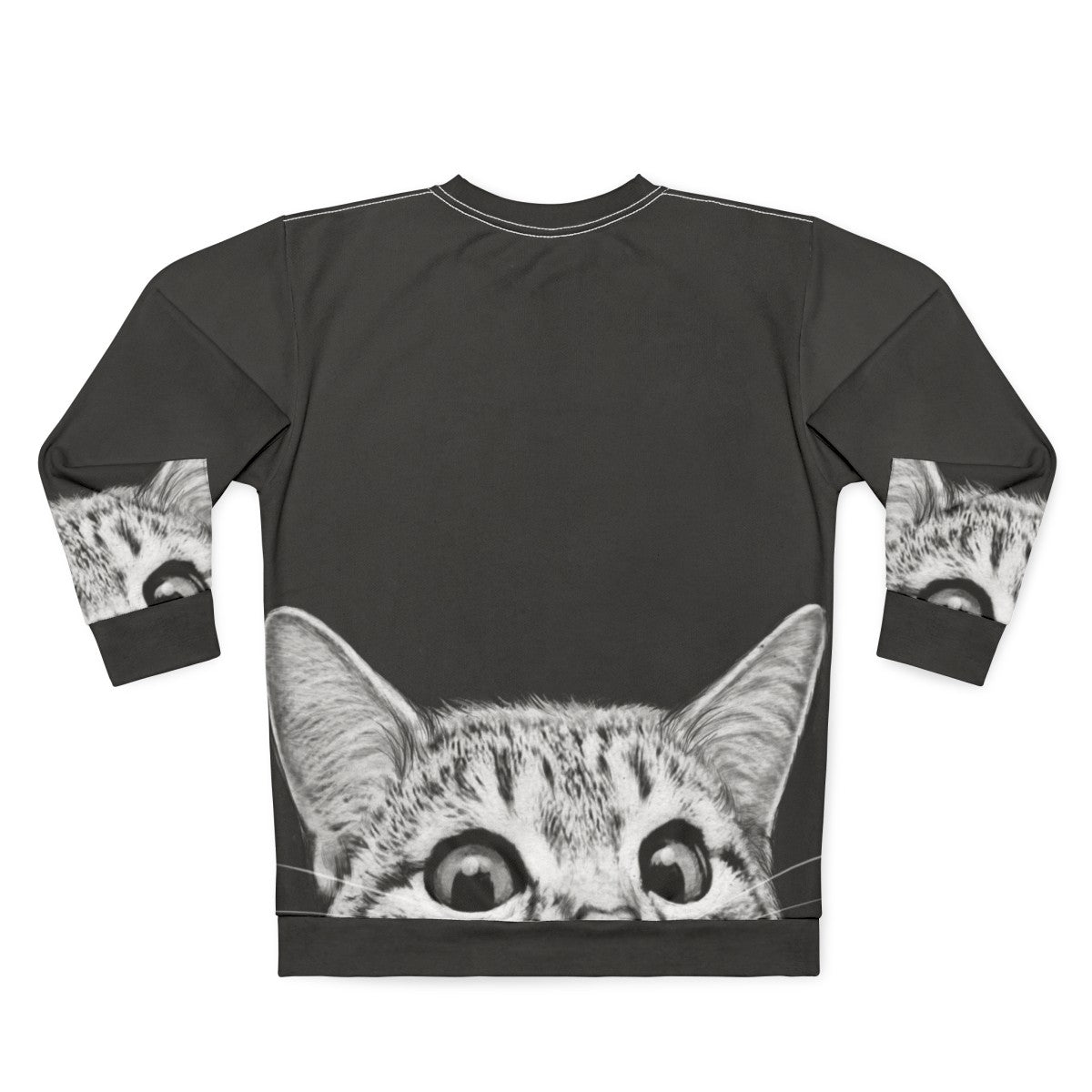 Cozy "You Asleep Yet?" kitten print sweatshirt - Back