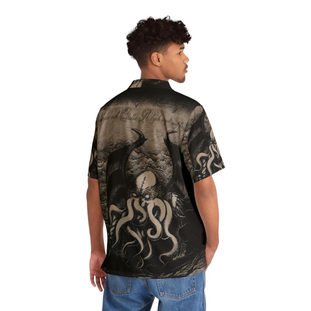 Rise of the Great Old One Lovecraft-Inspired Hawaiian Shirt - People Back