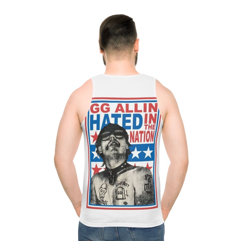 GG Allin 'Hated in the Nation' Unisex Tank Top - men back