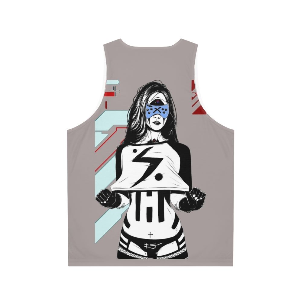 Cyberpunk Cyborg Unisex Futuristic Tank Top - Back