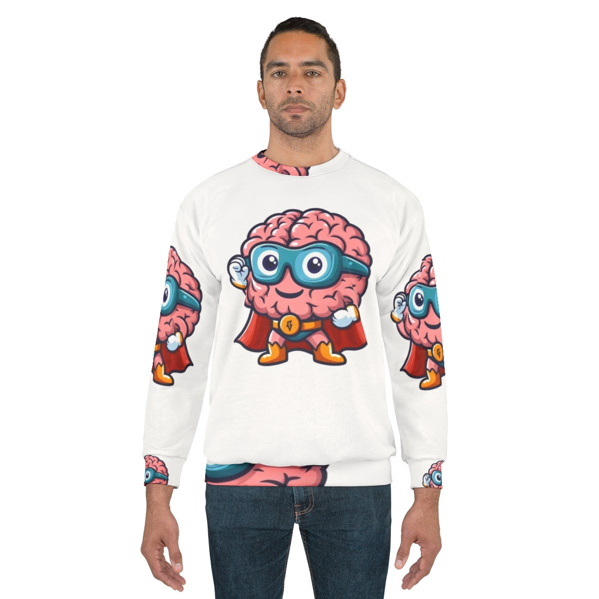 Brave Patient MRI Brain Superhero Sweatshirt - men