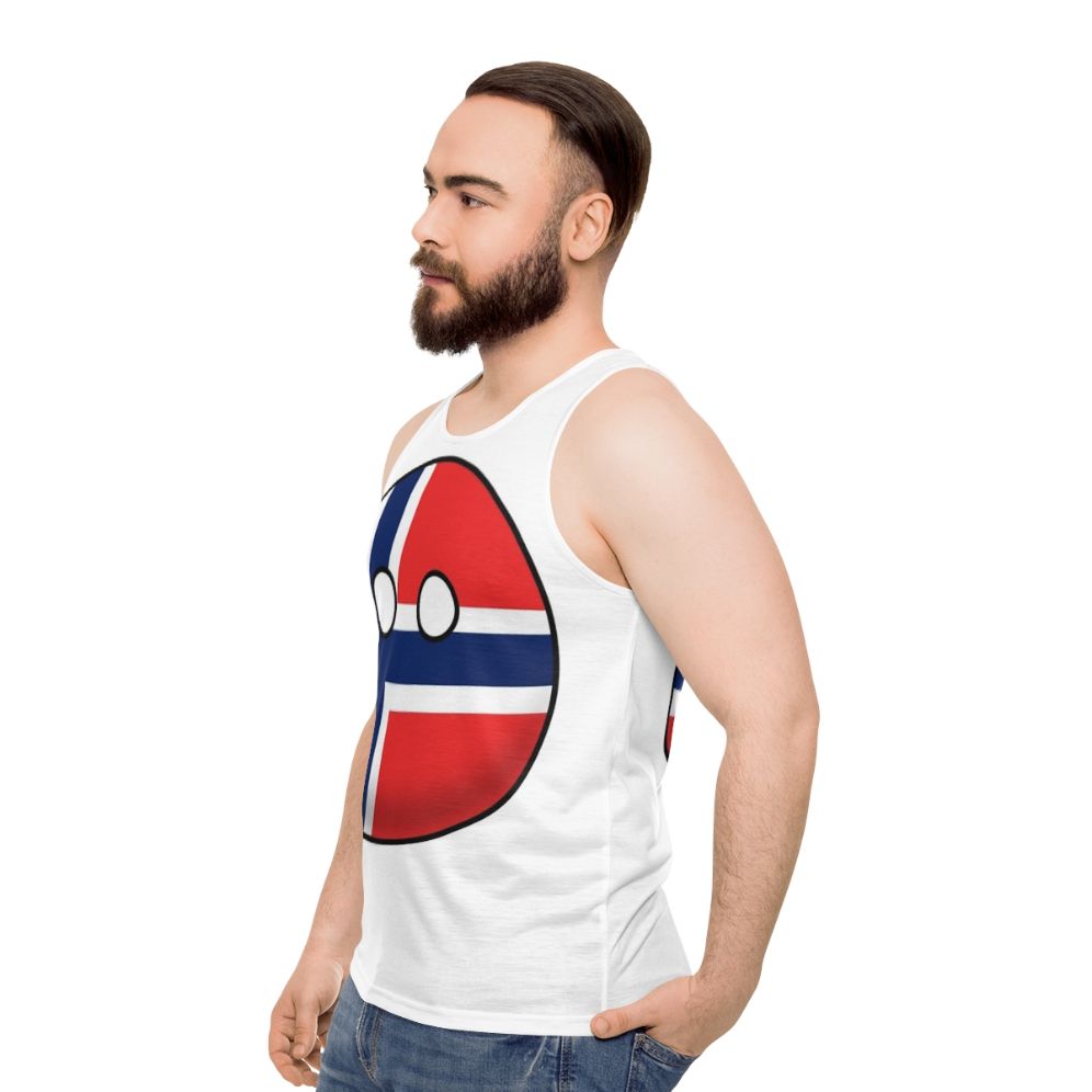 Norway Countryball Unisex Tank Top - men side