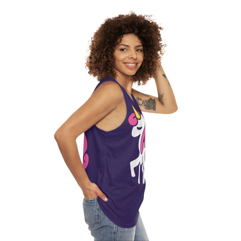 Unicorn Princess Unisex Tank Top - women side