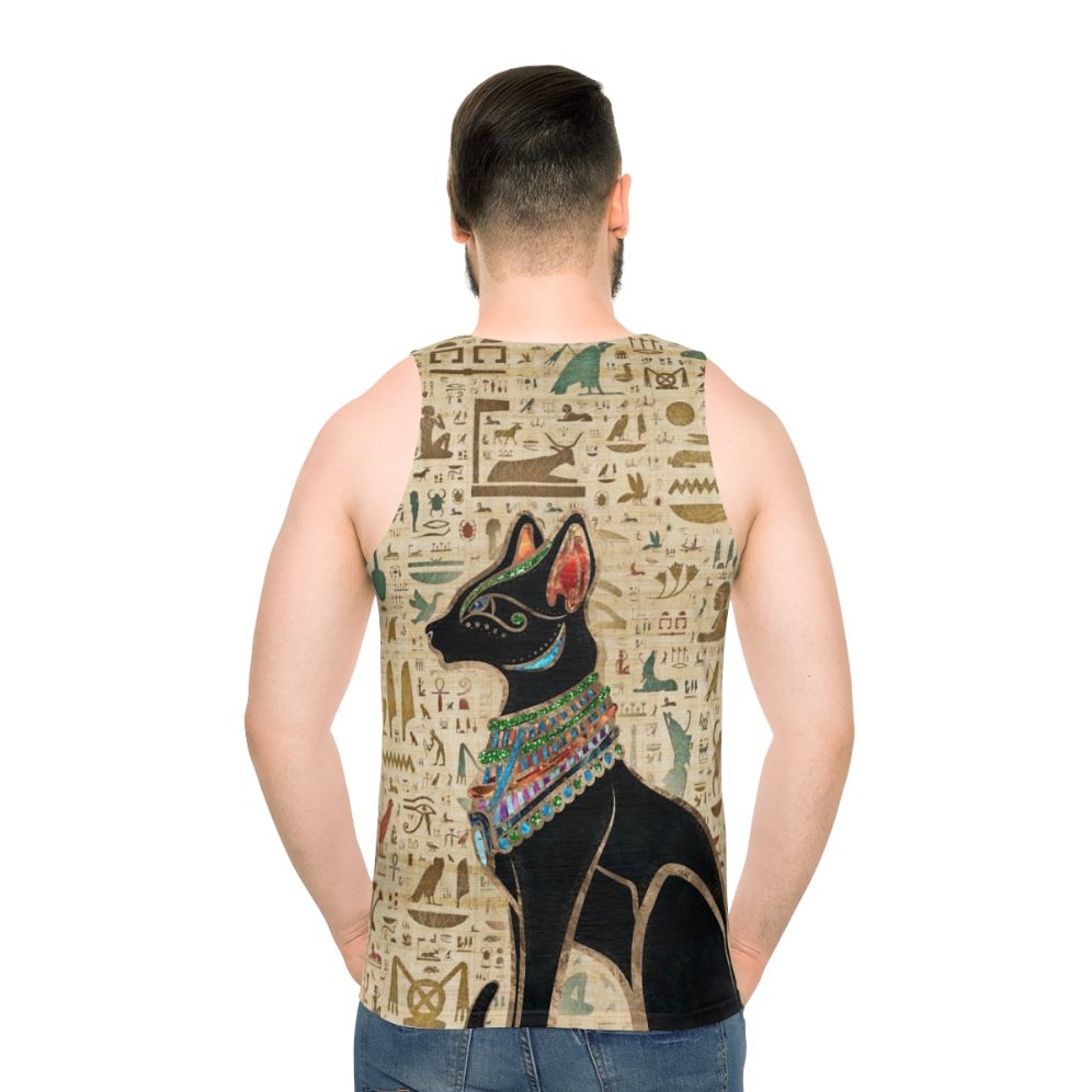 Bastet Egyptian Cat Goddess Unisex Tank Top - men back