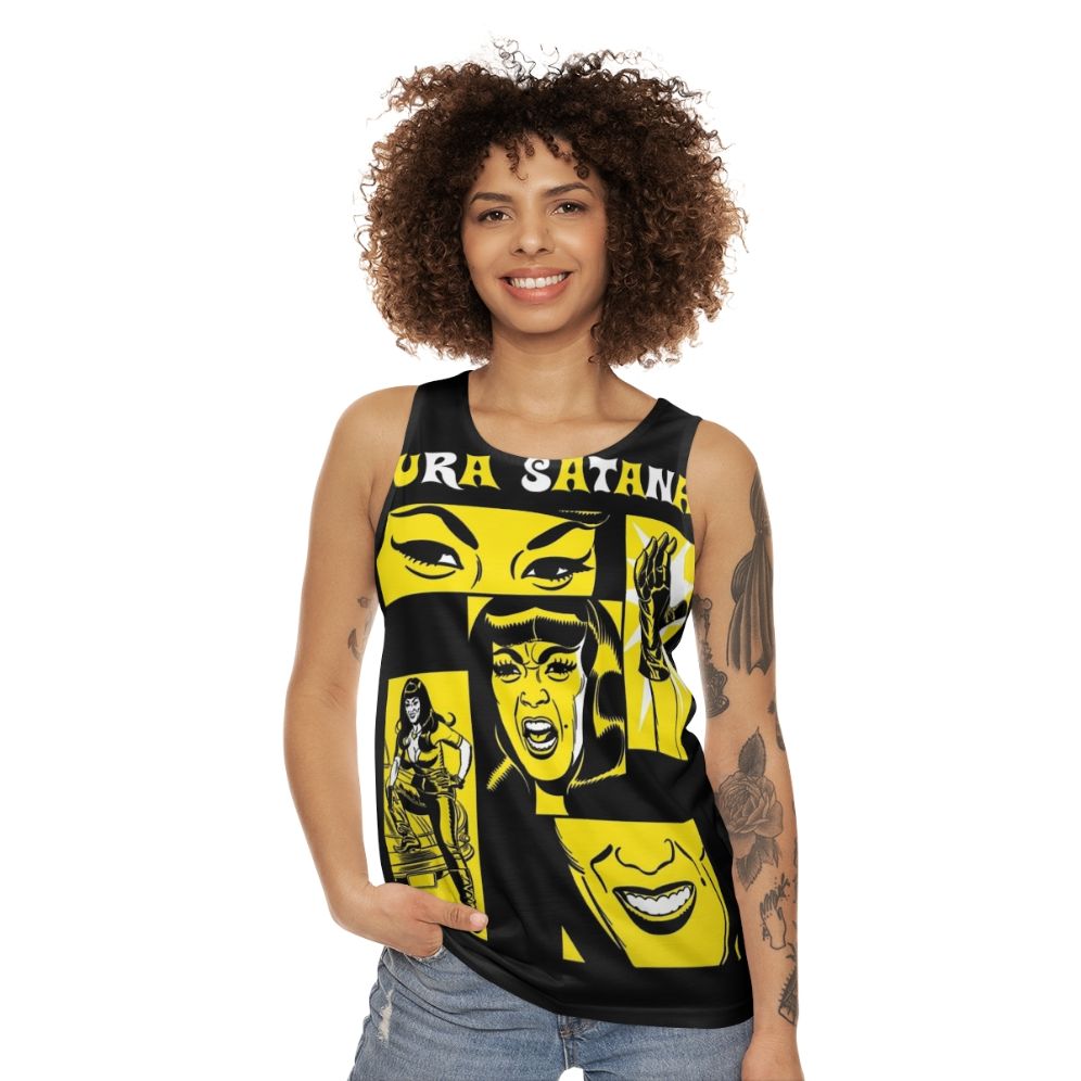 Tura Satana inspired unisex retro graphic tank top - women