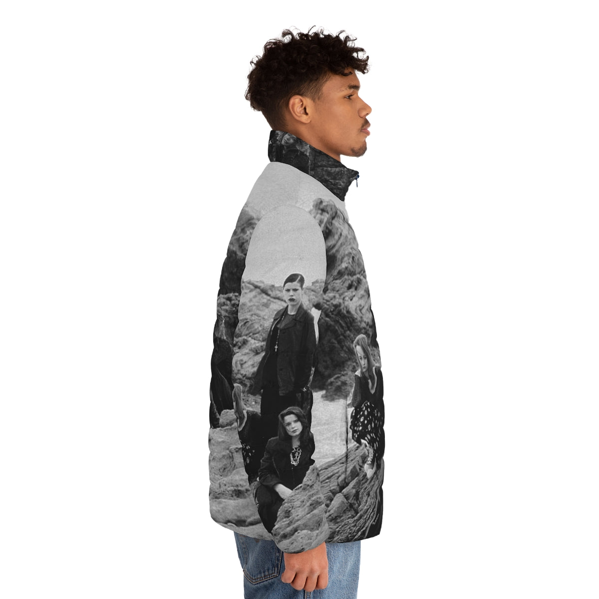 Puffer jacket featuring magical elements from the movie Hocus Pocus - men side right