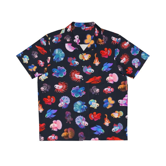 Betta fish Hawaiian shirt with tropical underwater design