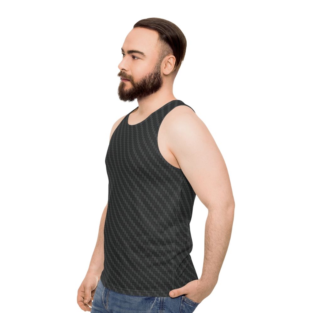 Carbon fibre unisex tank top for heavy duty and industrial use - men side