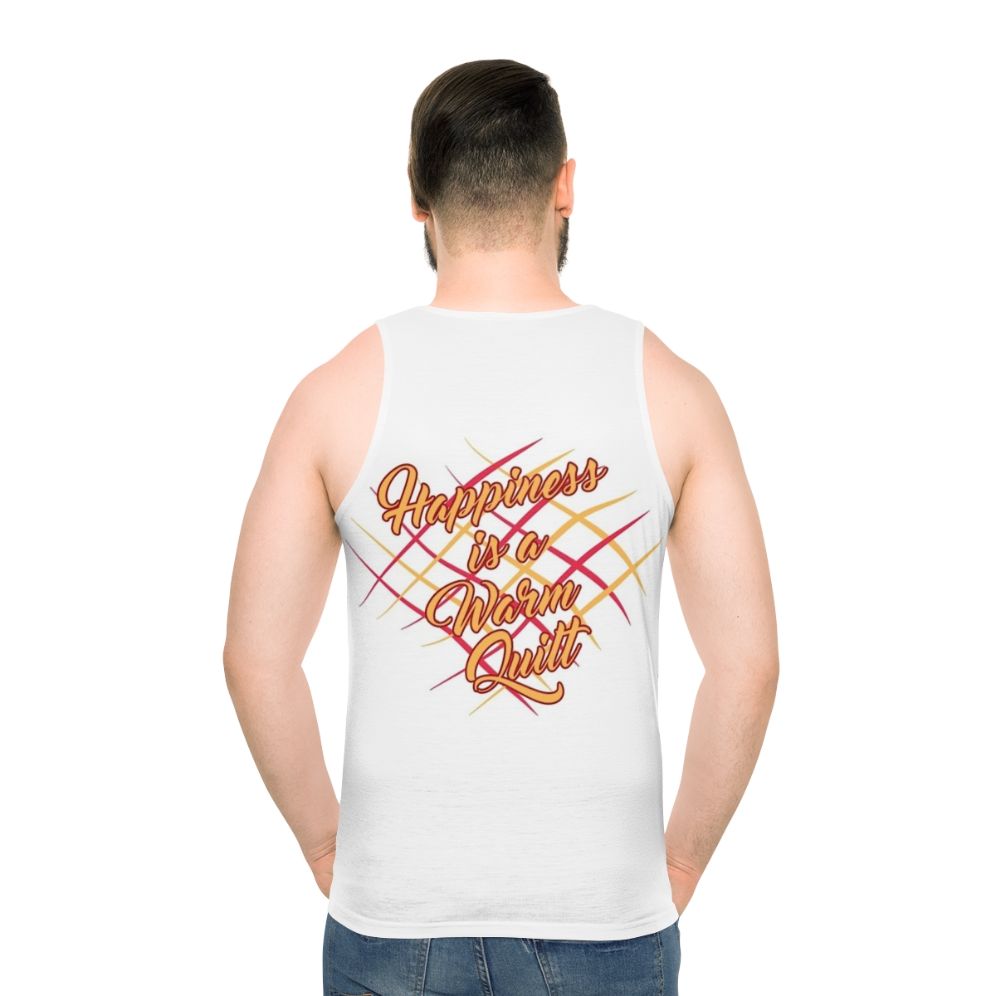 Quilted Unisex Quilting Tank Top - men back