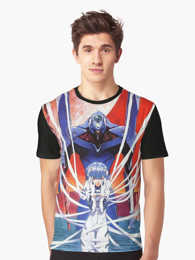 Neon Genesis Evangelion Rei Ayanami Anime Graphic T-Shirt - Men