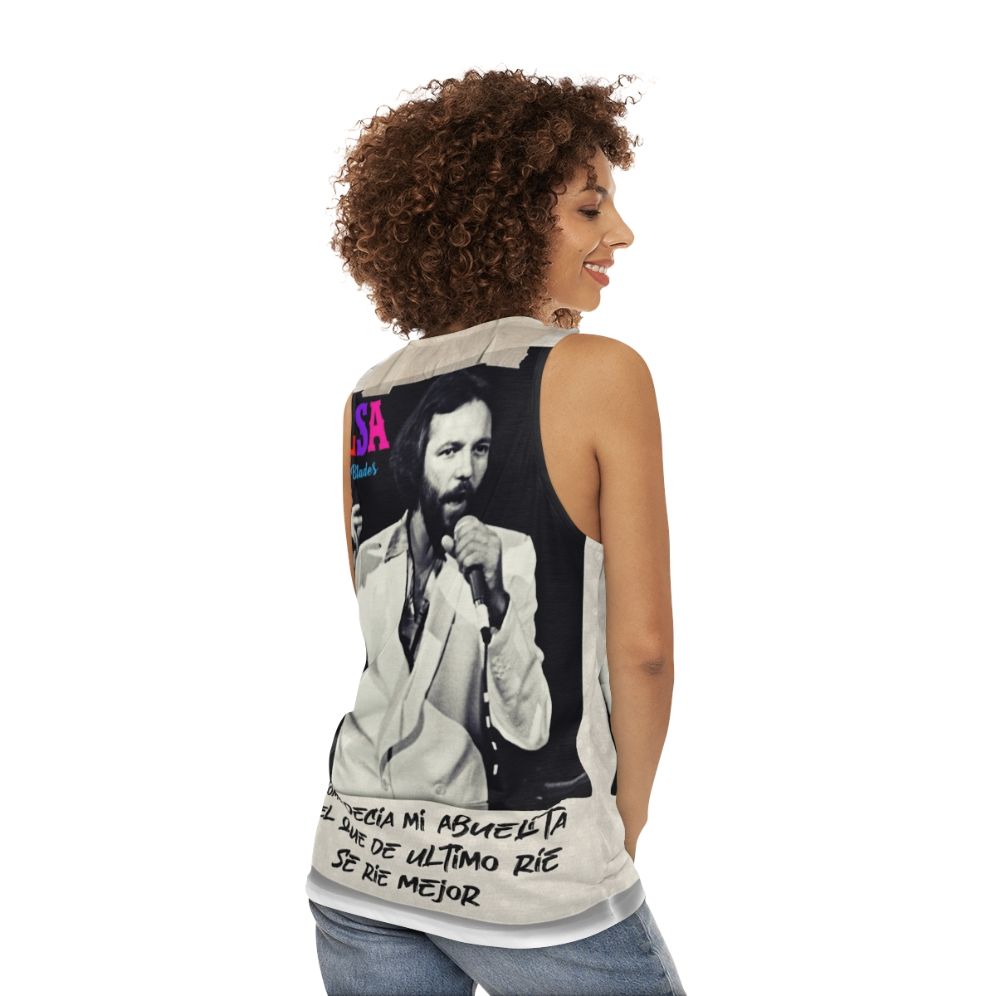 Ruben Blades Decisiones Unisex Salsa Music Tank Top - women back