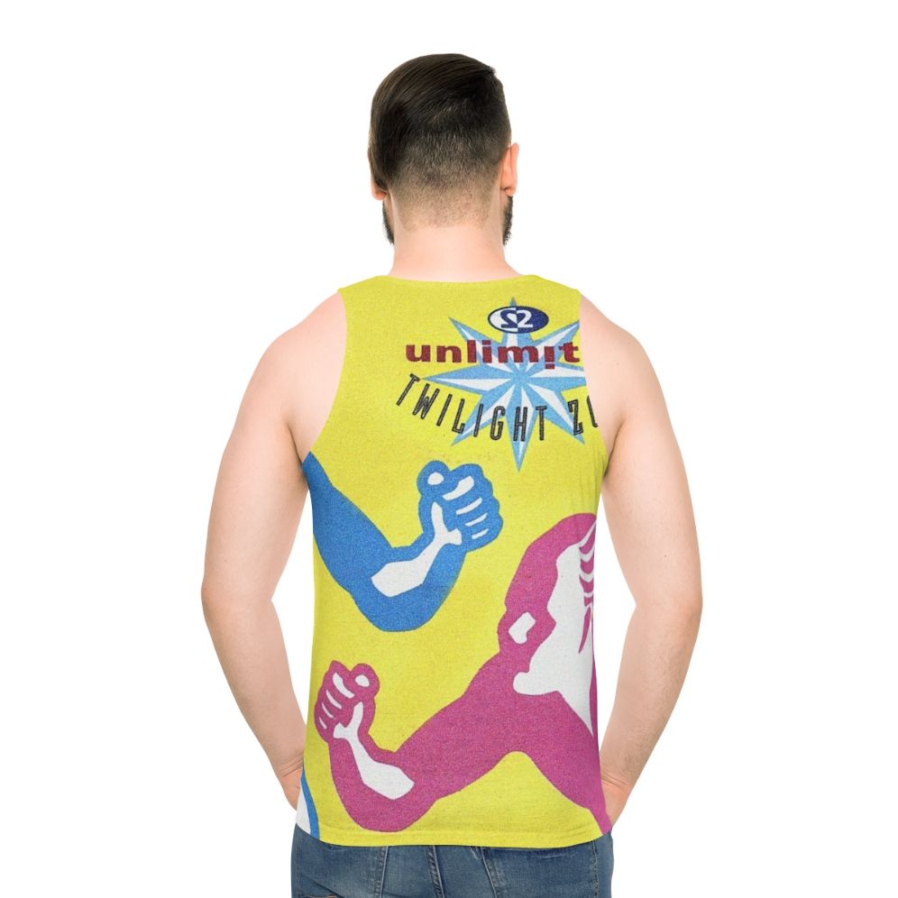 Unisex 2 Unlimited Twilight Zone Dance 90s Tank Top - men back