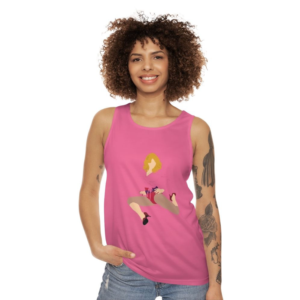 Madonna "Hung Up" Pantone Pink Unisex Tank Top - women