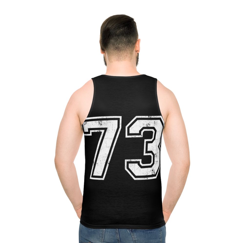 Number 73 Jersey Sports Unisex Tank Top - men back