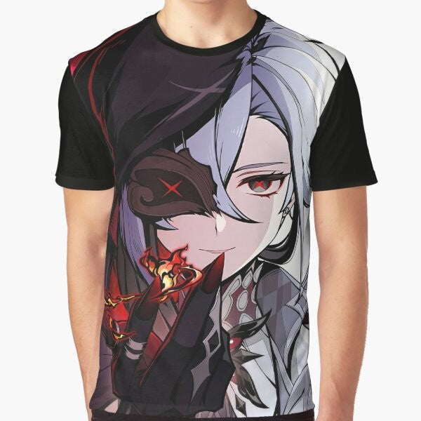 Arlecchino Phantom of the Night Artwork Genshin Impact Graphic T-Shirt