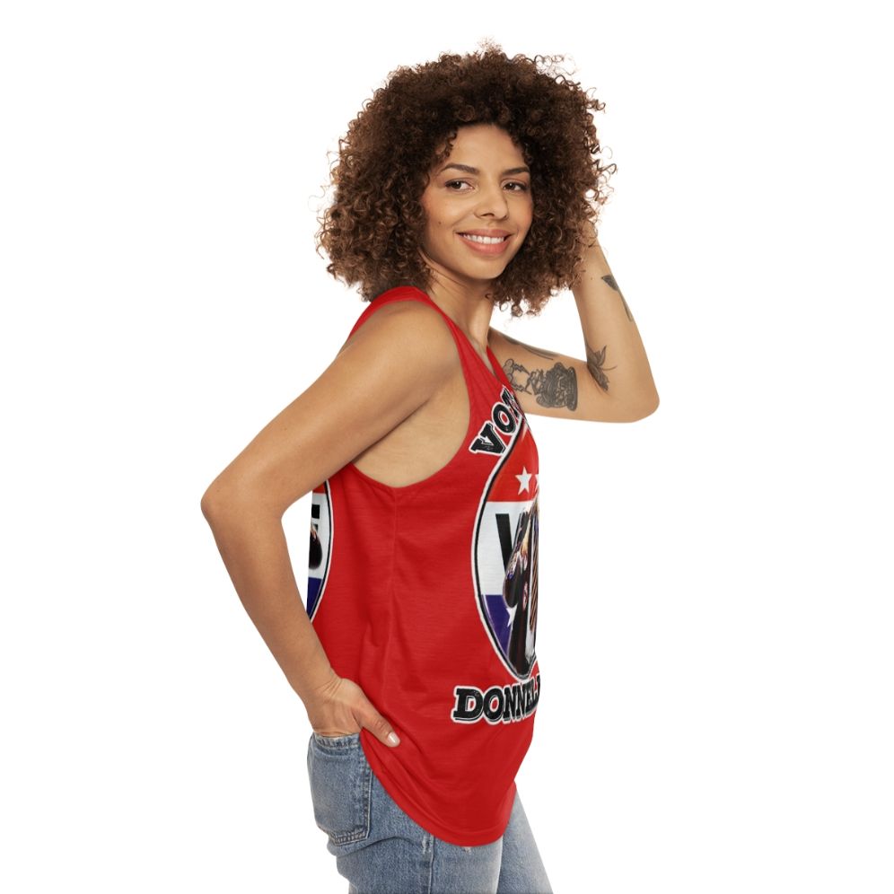 Vote for Donnelly Unisex 90s Comedy Tank Top - women side