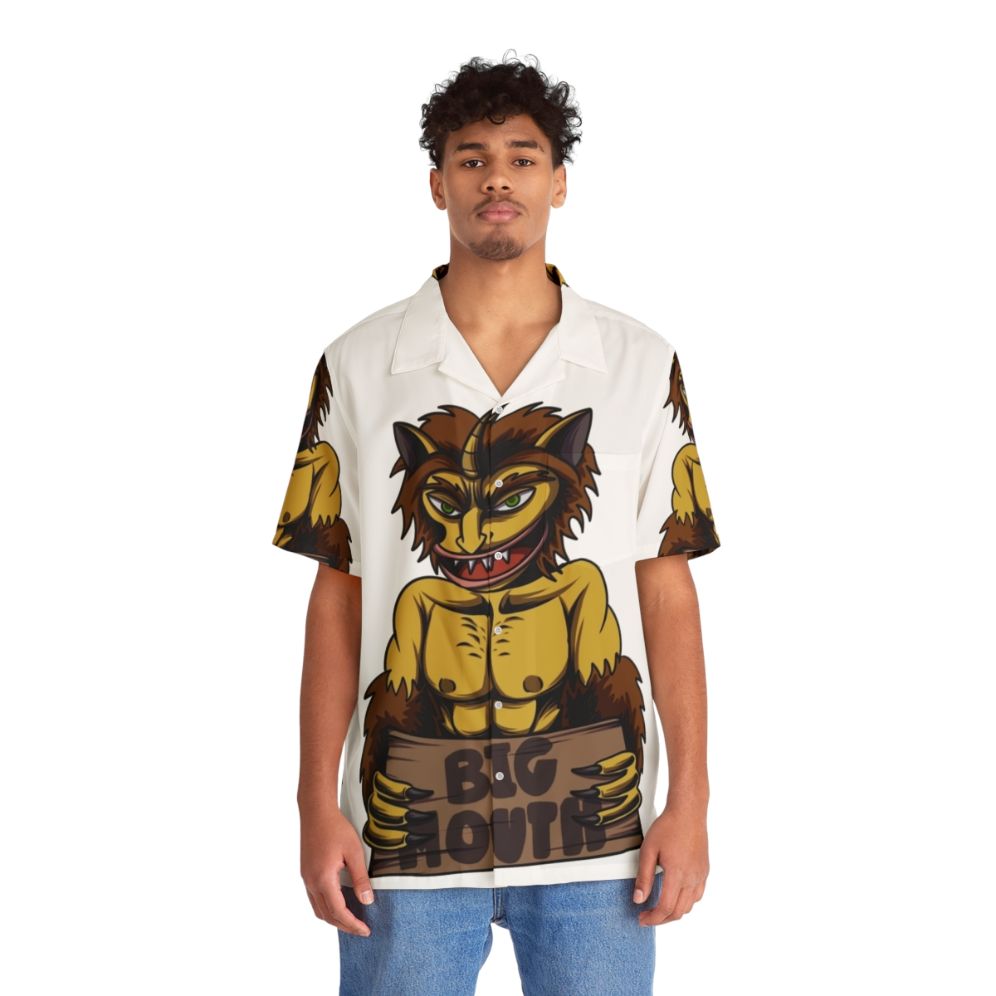 "Big Mouth" Netflix Hawaiian Shirt with Hormone Monster Graphics - People Front