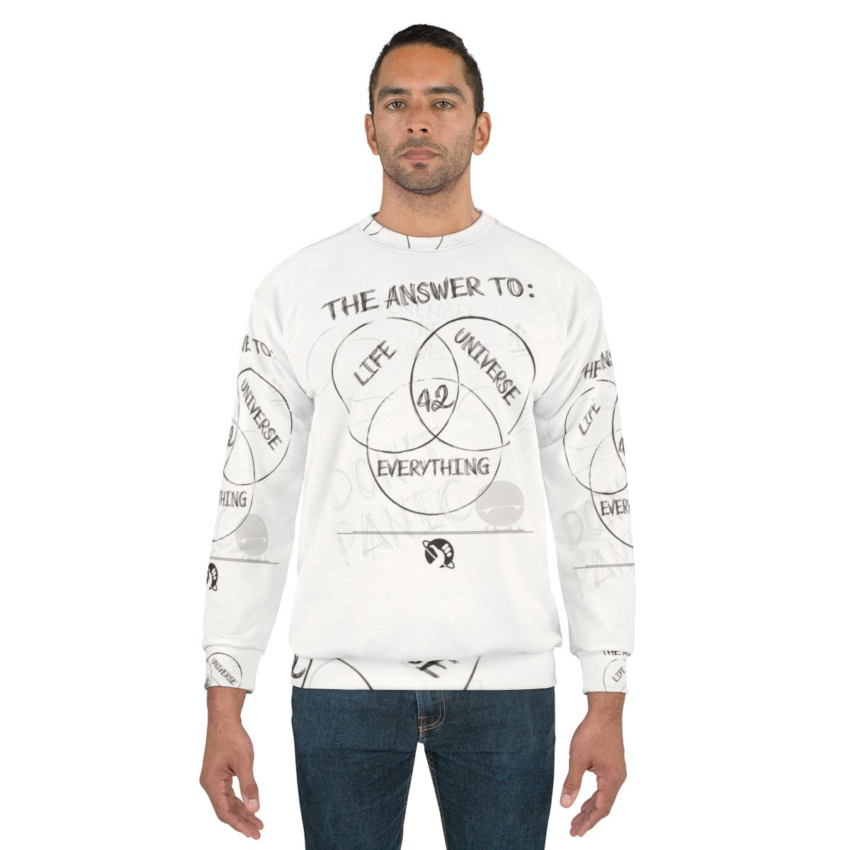 Hitchhiker's Guide to the Galaxy "The Answer is 2" sweatshirt - men