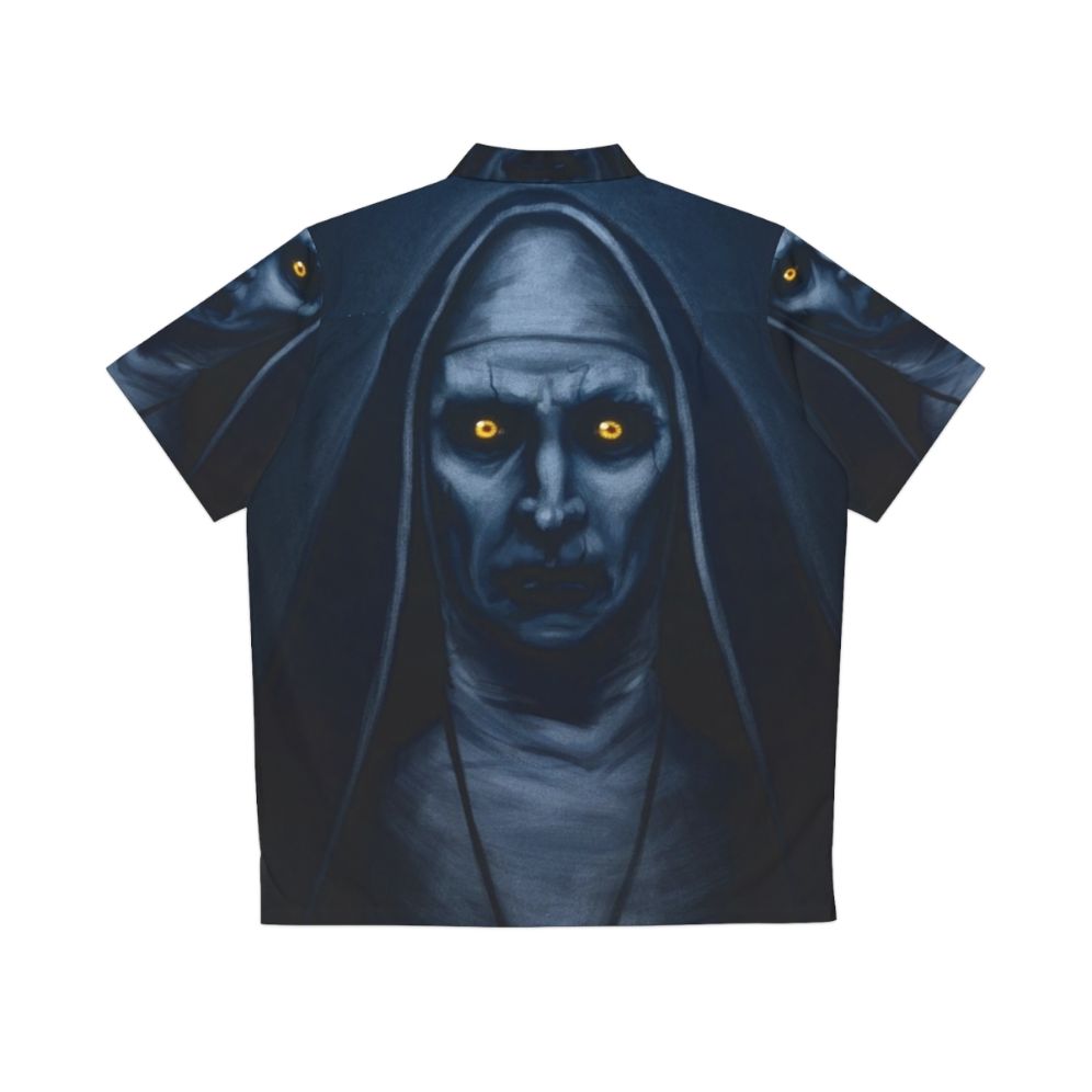 Valak Painting Hawaiian Horror Shirt - The Conjuring Paranormal Apparel - Back