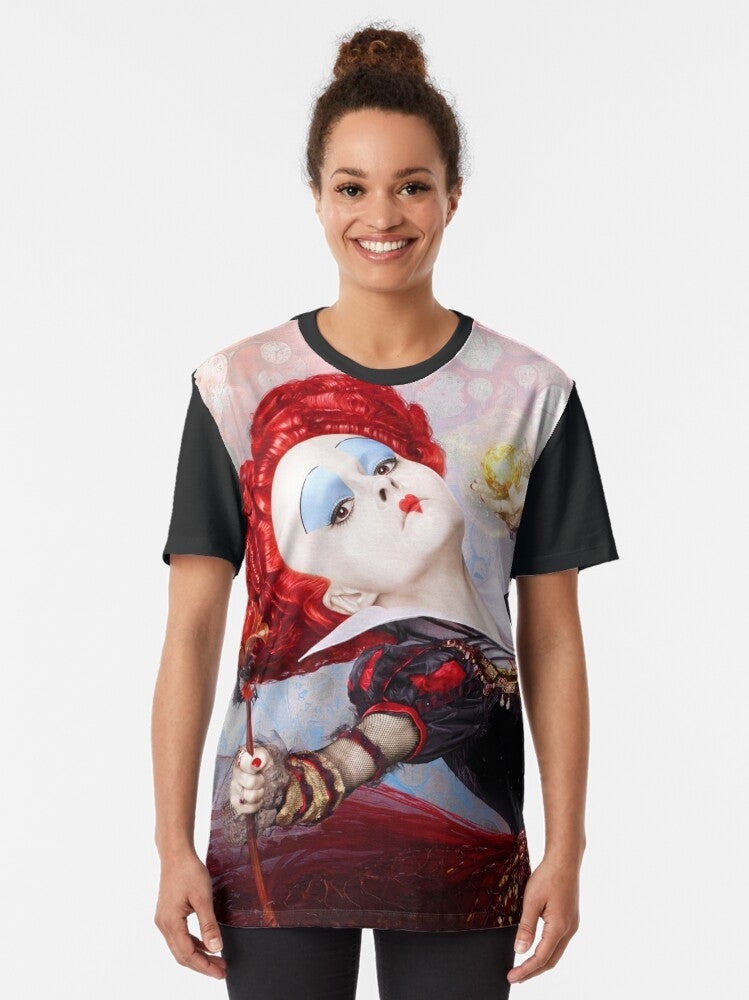 Graphic tee featuring the iconic Red Queen character from Alice in Wonderland - Women