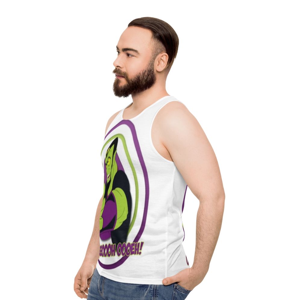 Unisex cartoon inspired classic TV references tank top - men side