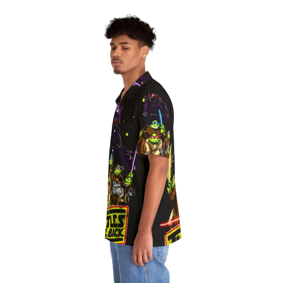 Ninja Turtles Hawaiian Shirt featuring cartoon characters - People Left