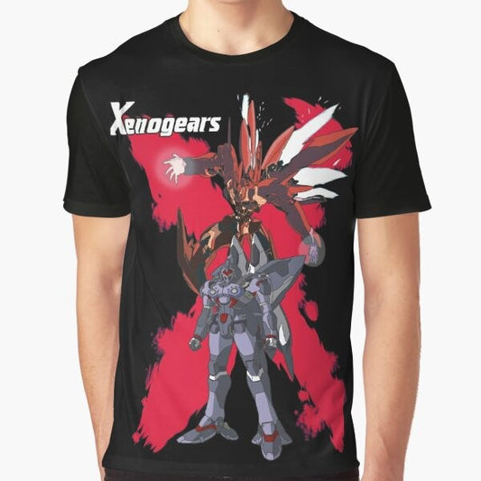 Xenogears Weltall Slayer of God Graphic T-Shirt, featuring the iconic mech from the classic RPG game.