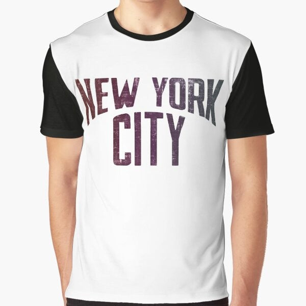 New York City Lennon Graphic T-Shirt featuring iconic images and references to John Lennon and the city