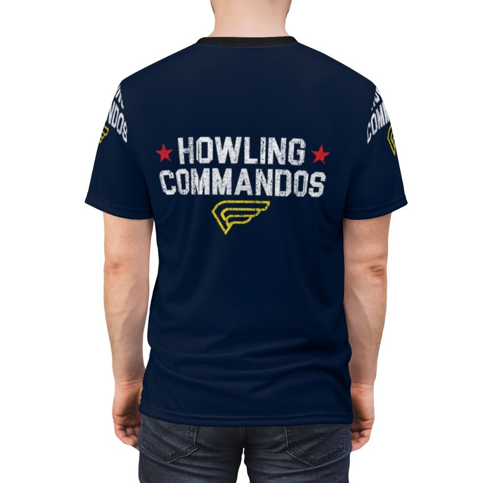 A high-quality graphic tee featuring Howling Commandos-inspired artwork, perfect for comic and superhero fans. - men back