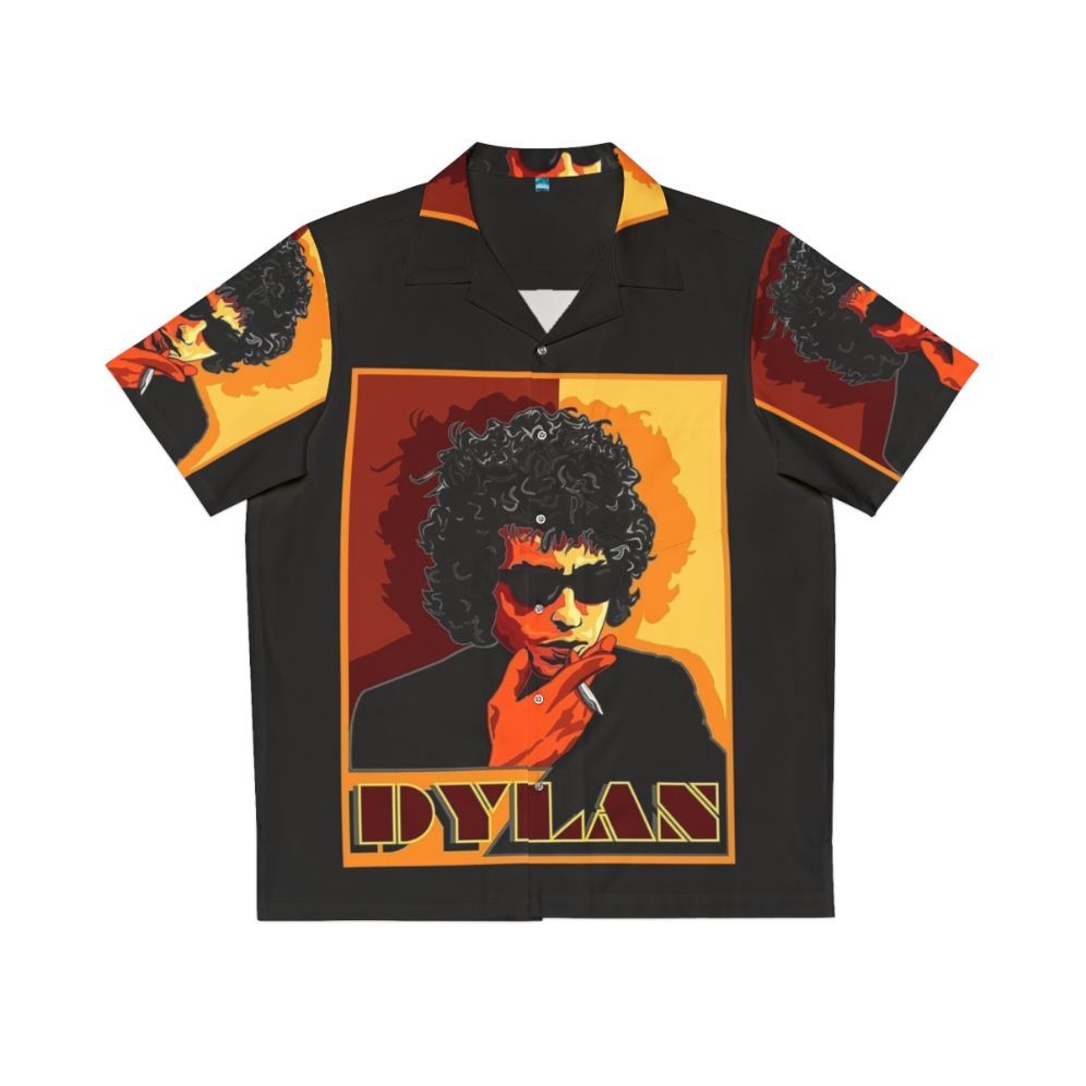 Bob Dylan Hawaiian Shirt with Guitar and Vintage Design