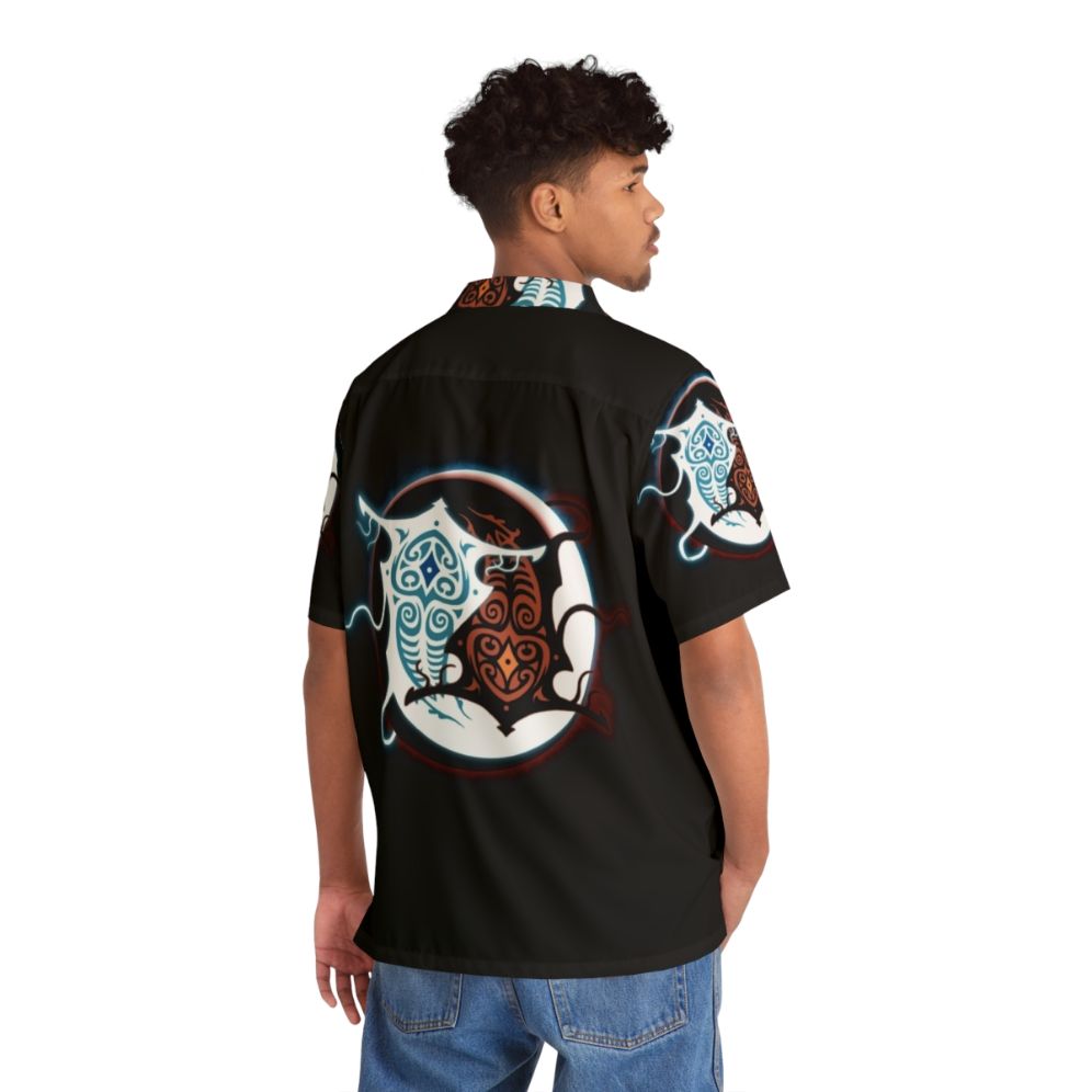 Yin Yang Hawaiian Shirt featuring Raava and Vaatu from Avatar and Legend of Korra - People Back