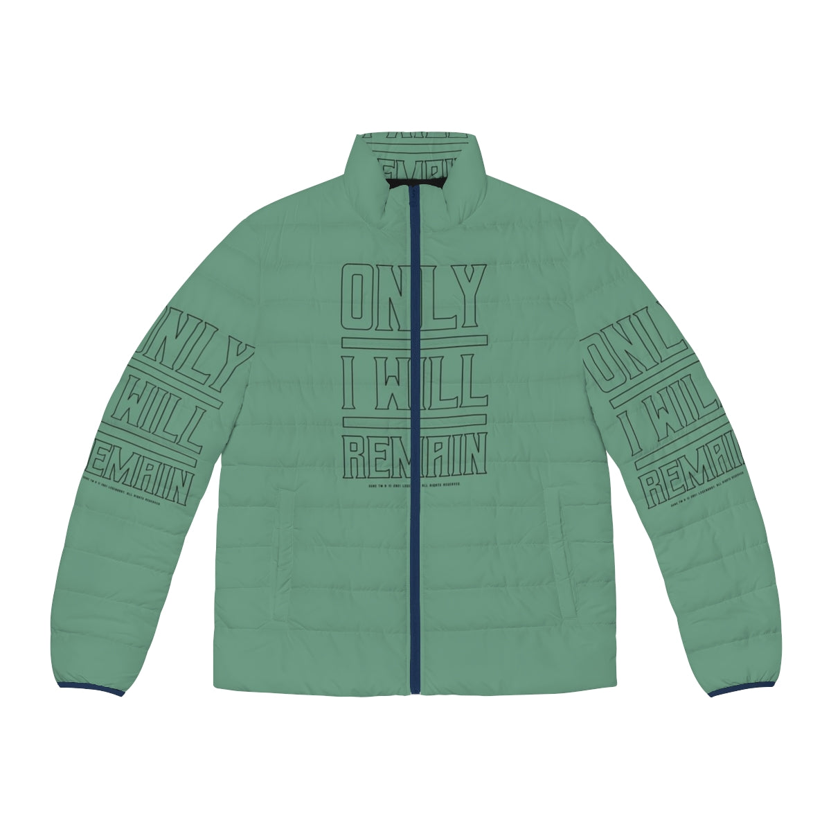 Dune Outline Puffer Jacket with "Only I Will Remain" quote