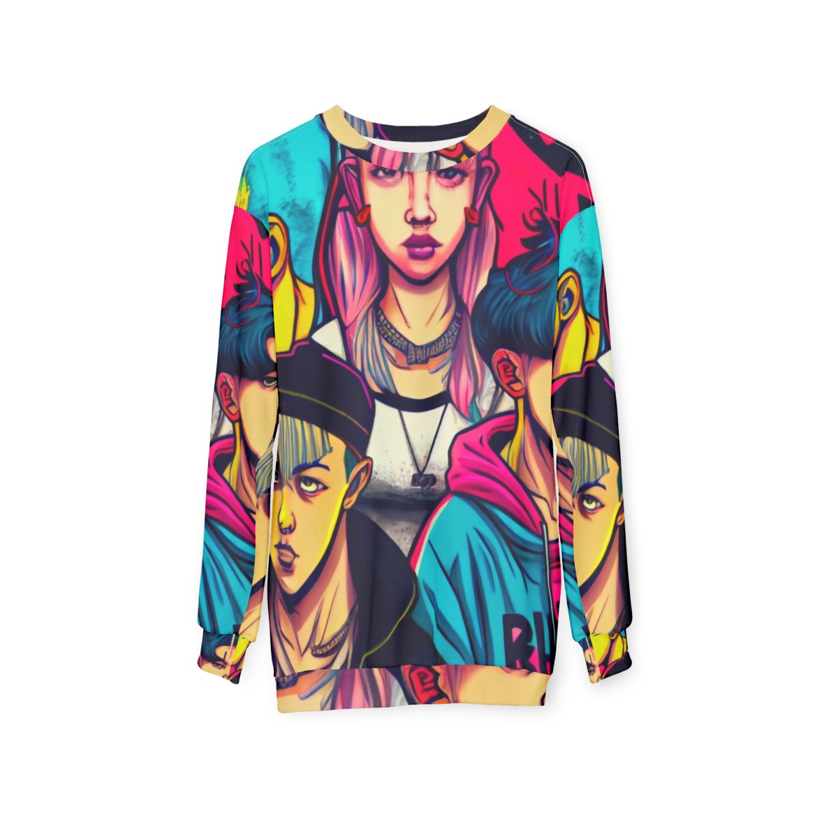 Young Royals Cyberpunk Manga Style Sweatshirt - hanging