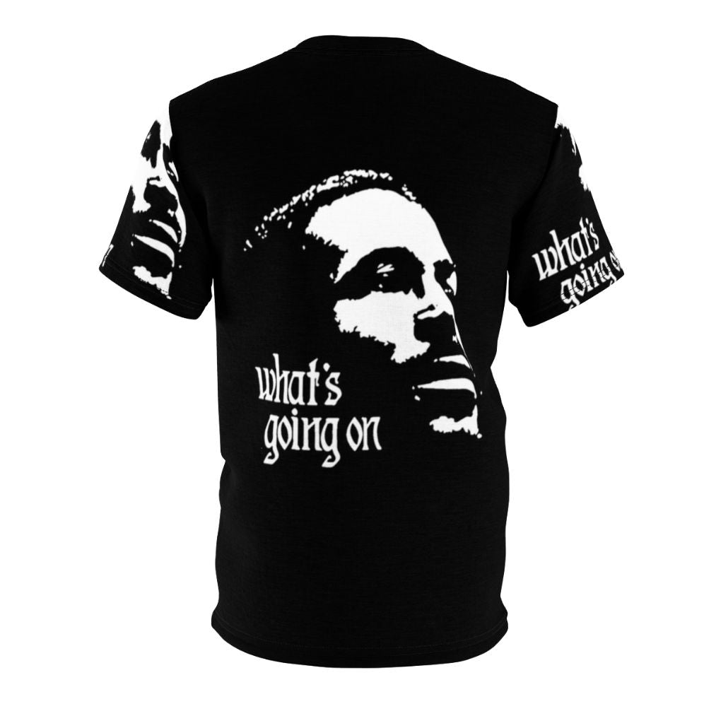 Retro music-inspired t-shirt featuring Marvin Gaye's iconic album 'What's Going On' - Back