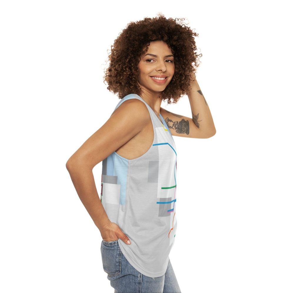 Chicago transit map unisex tank top - women side