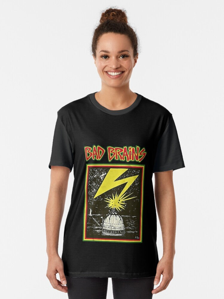 Bad Brains Capitol Graphic T-Shirt featuring vintage punk rock design - Women