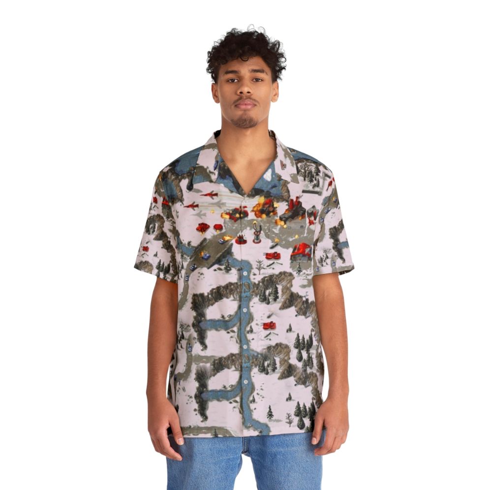 Red Alert Hawaiian Shirt for Gamers - People Front