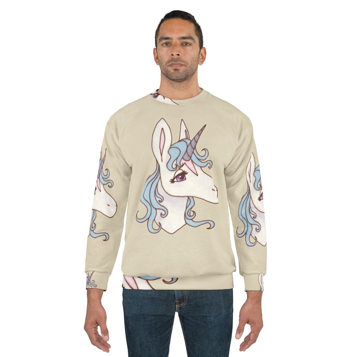 The Last Unicorn Sweatshirt featuring the enchanting Lady Amalthea - men