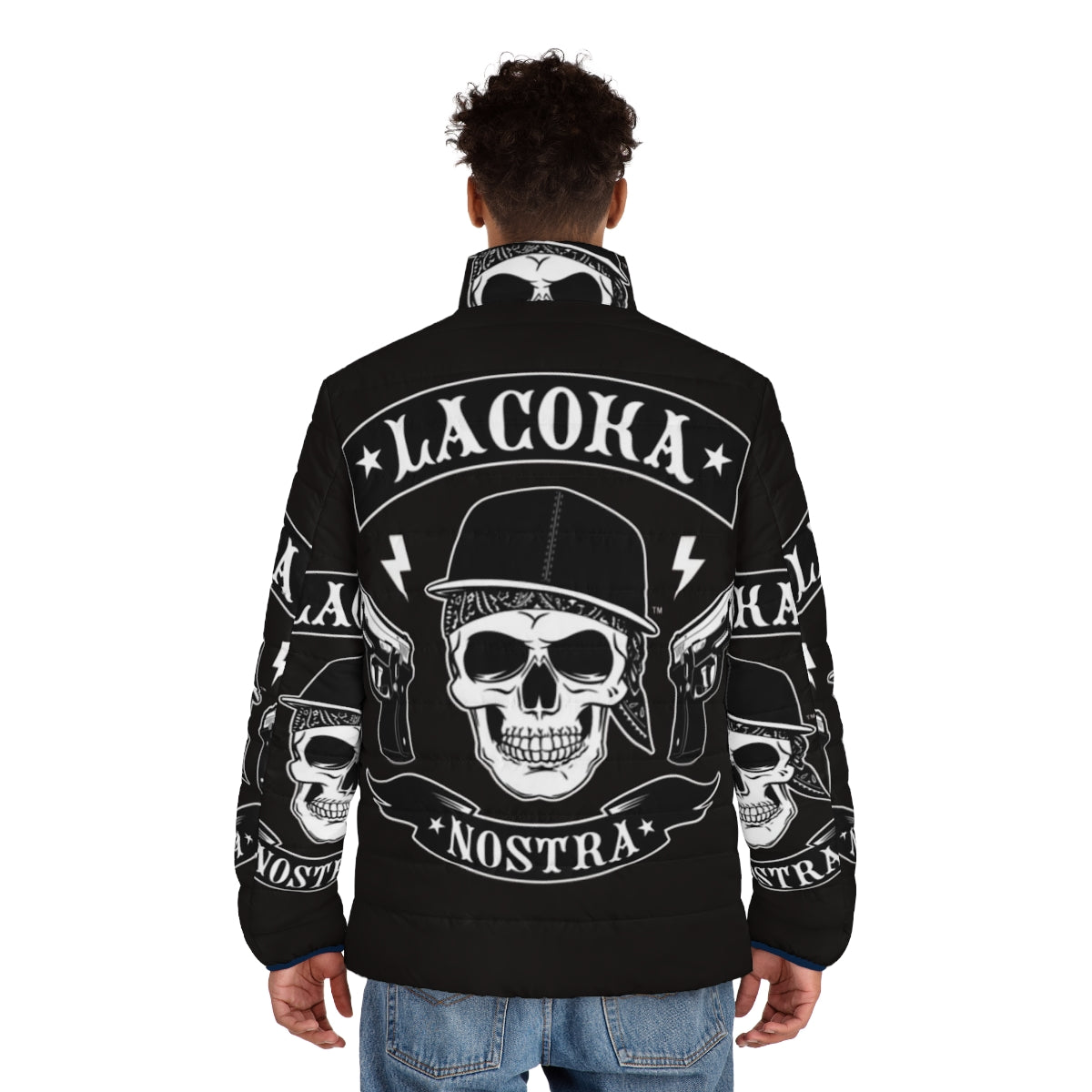 La Coka Nostra Puffer Jacket, featuring streetwear-inspired design and premium quality - men back