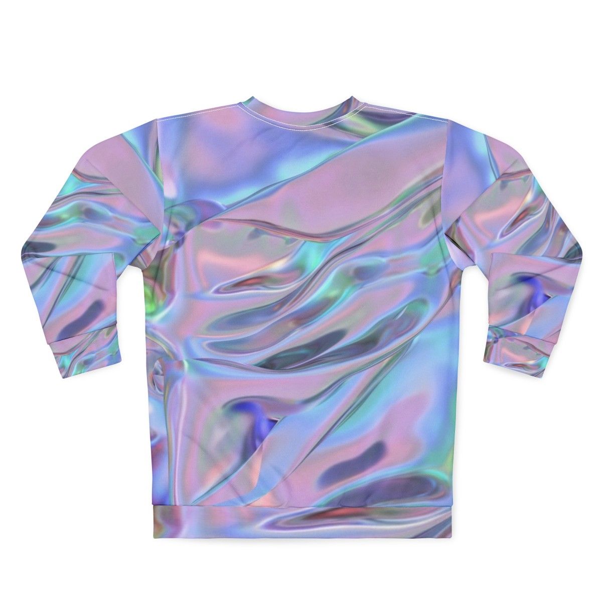 Holographic sweatshirt with colorful graphic pattern - Back