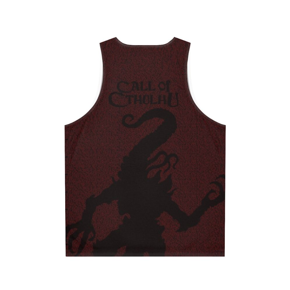 Cthulhu horror-themed unisex tank top - Back