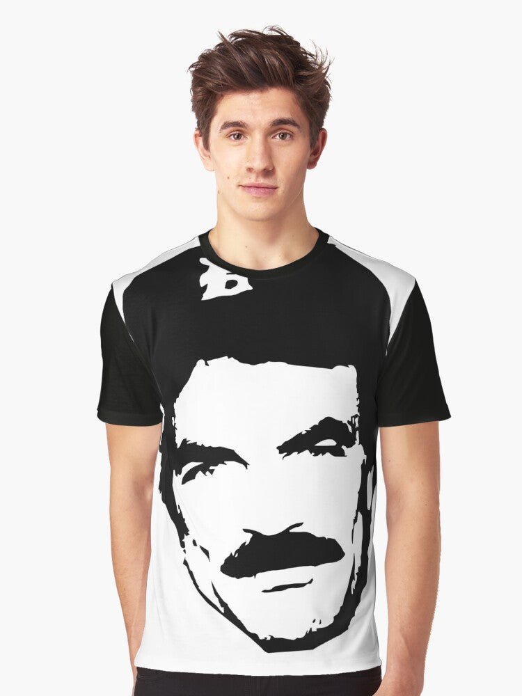 Magnum P.I. graphic t-shirt featuring Tom Selleck's iconic character - Men