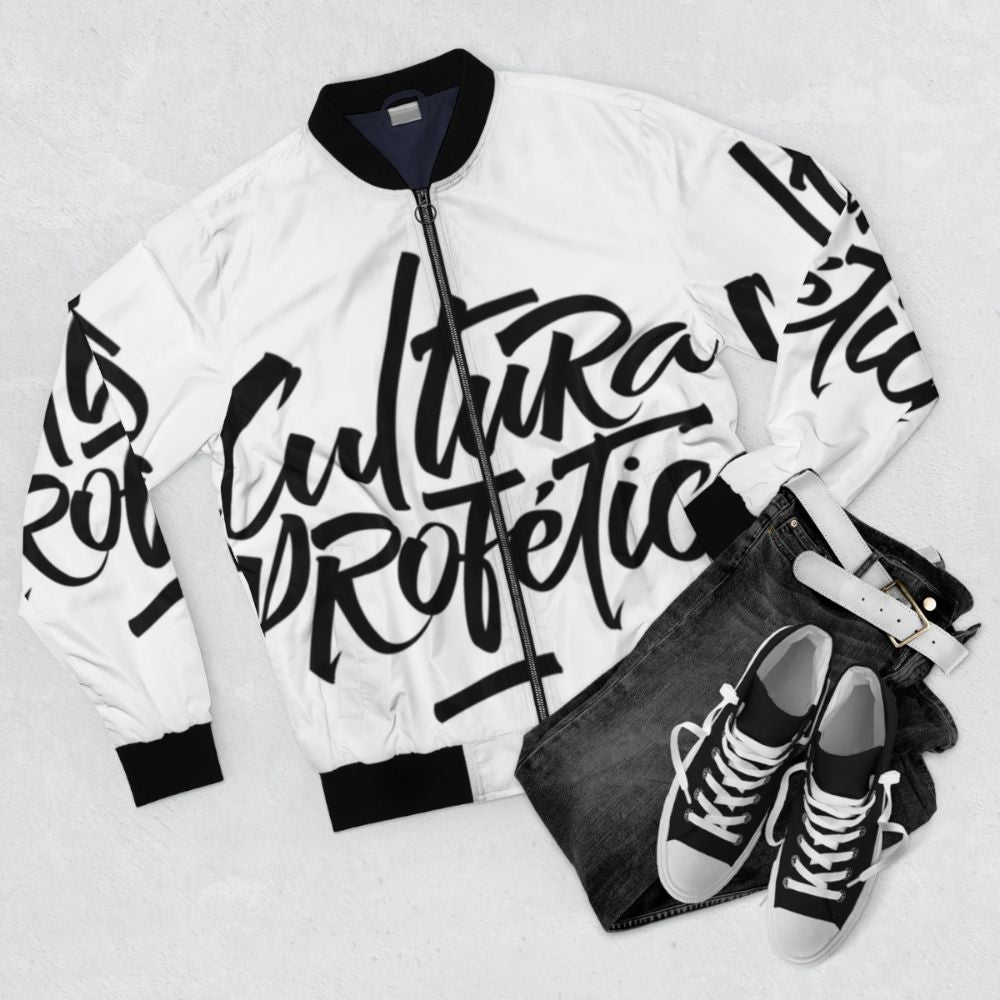 Cultura Profetica Logo Bomber Jacket - Flat lay