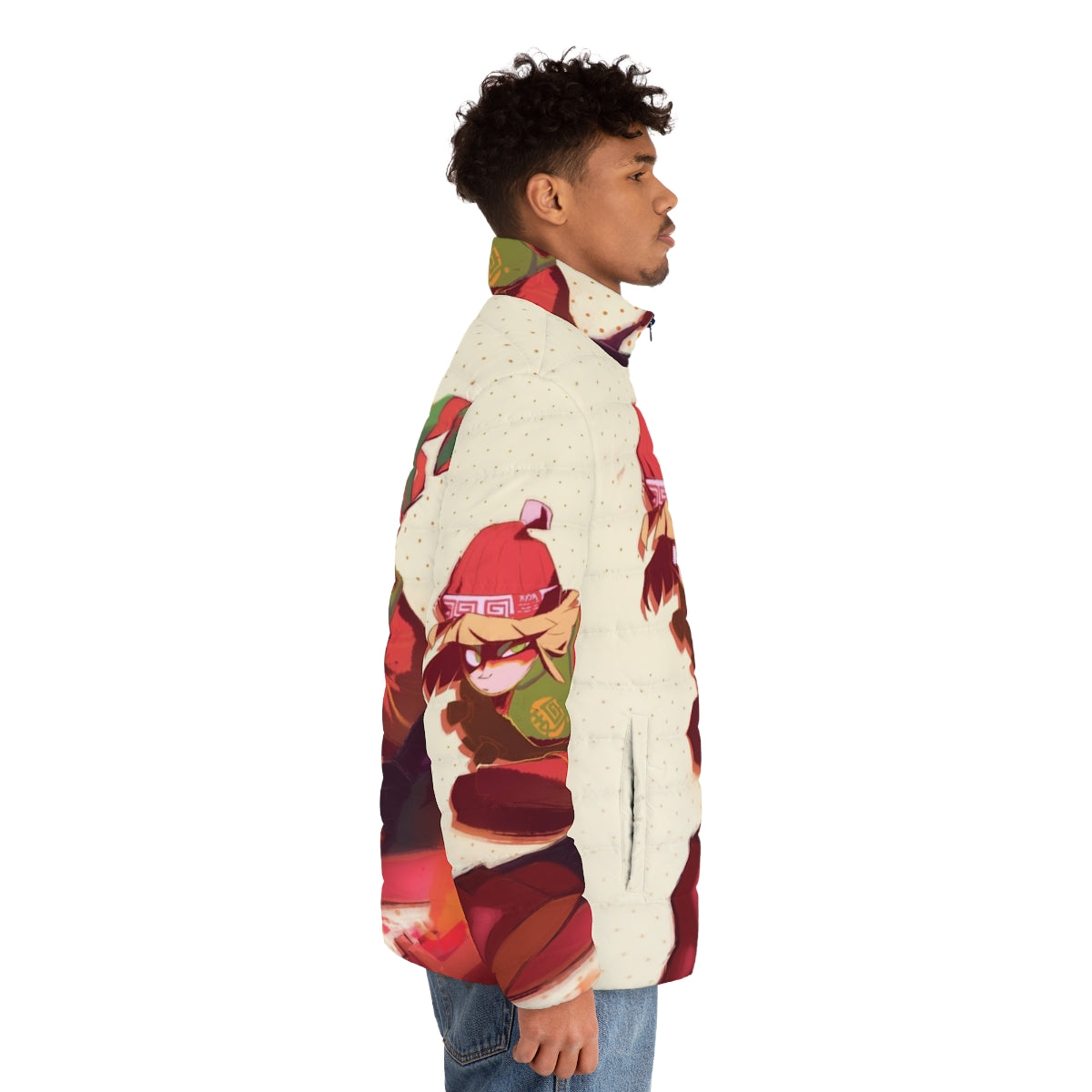 Arms Min Min Puffer Jacket - Cozy and Fashionable Gaming-Inspired Outerwear - men side right