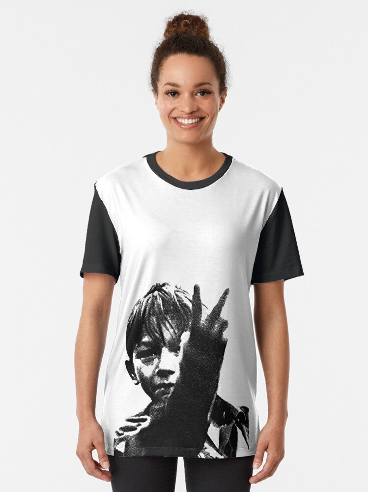 Retro graphic t-shirt featuring the movie Kes, which was set in Barnsley, England in 1969. - Women