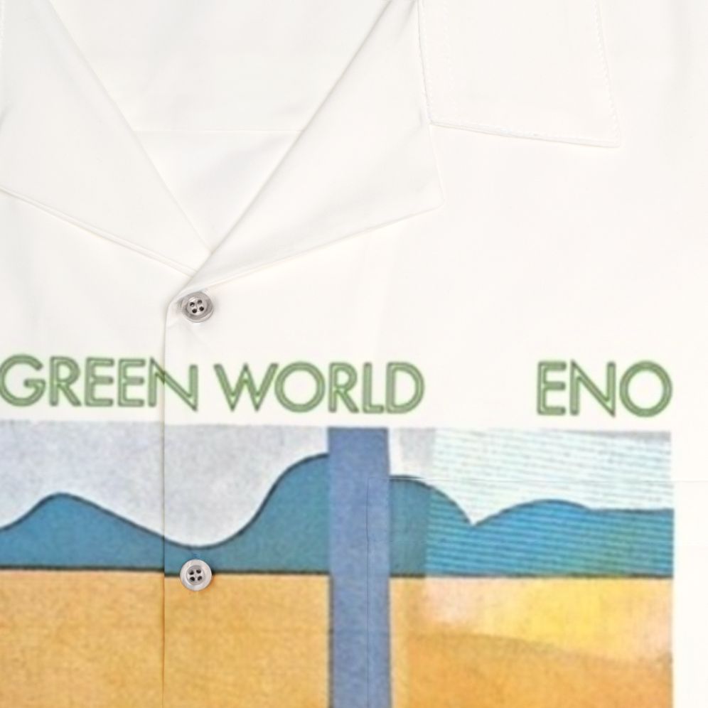 Tropical Brian Eno "Another Green World" Hawaiian Shirt - Detail